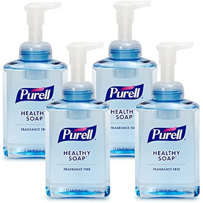 Purell BRAND HEALTHY SOAP GENTLE & FREE FOAM, FRAGRANCE-FREE, 515 ML HAND SOAP TABLE TOP PUMP BOTTLE (PACK OF 4) - 5016-04 - Image 1